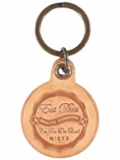Eat Dust Leather Key Hanger Small Natural