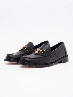 Vinny's Lux Mocassin Snaffle Loafer Crust Leather Black
