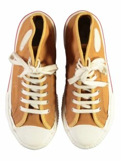 Eat Dust Canvas Sneakers High Mustard -Eat Dust shop basket mustard front c20d4339 741c 4c47 96a5 44d30a57b4f2 1400x