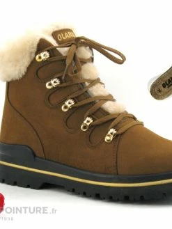 Olang GUFO Marron OC System - Boots Femme Crampons Retractables