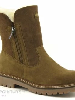 Olang AGATA 85 Cuoio - Bottine Femme Cuir Marron - Interieur Laine