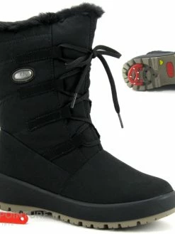 Olang Nora Tex Crampons Noir Botte Fourree Femme