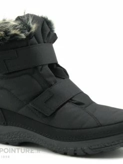 Antarctica 713 Noir - 2 Velcros - Bottine Fourre Femme
