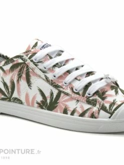 Le Temps Des Cerises Basic 02 PALM - Basket Toile Palmiers