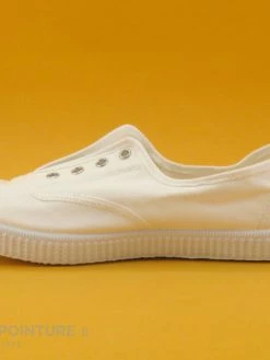 Cienta 70997 05 - Tennis Toile Blanche - Sans Lacet -Eat Dust shop cd24607c73b9e66c561f35ea11d5d5ef img 7565.jpg 169004