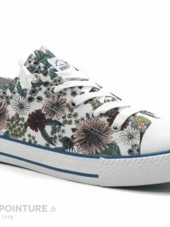 Dockers 48KM607 - Blanc Et Fleuri - Basket Toile F