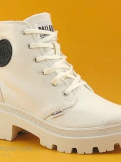 Palladium PALLABASE Twill Star White-M - 96907-116 - Chaussure Montante